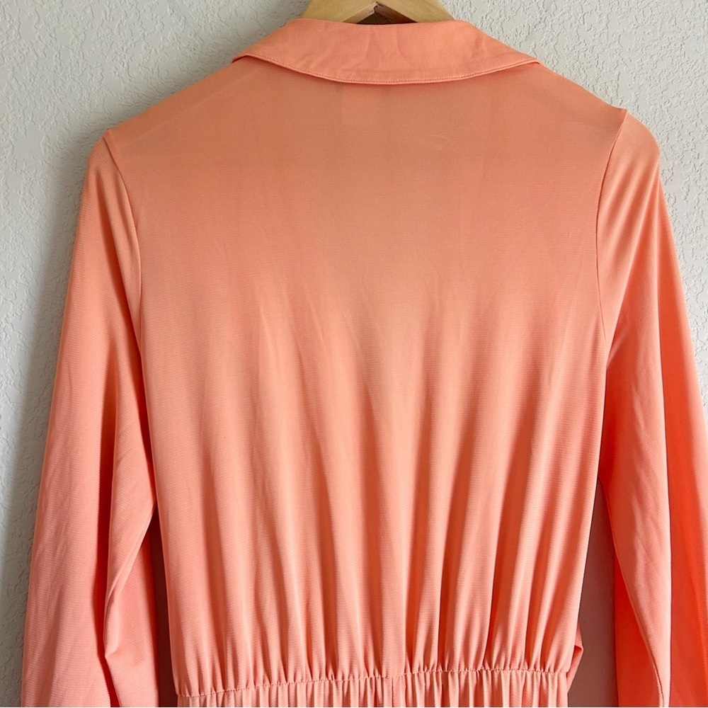 Marella Evelin Crossover Pleated Midi Dress Peach - Picture 7 of 14